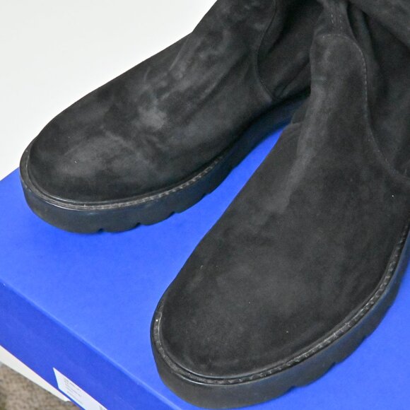 Stuart Weitzman Lowland Lift Jocey Over-the-Knee Suede Tall Black Boot US10 UK8 - Picture 16 of 16